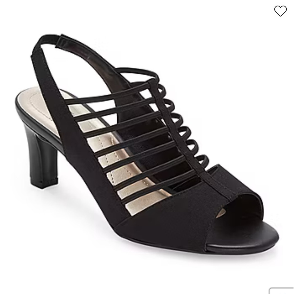 east 5th women’s neville round peep toe block heel pumps